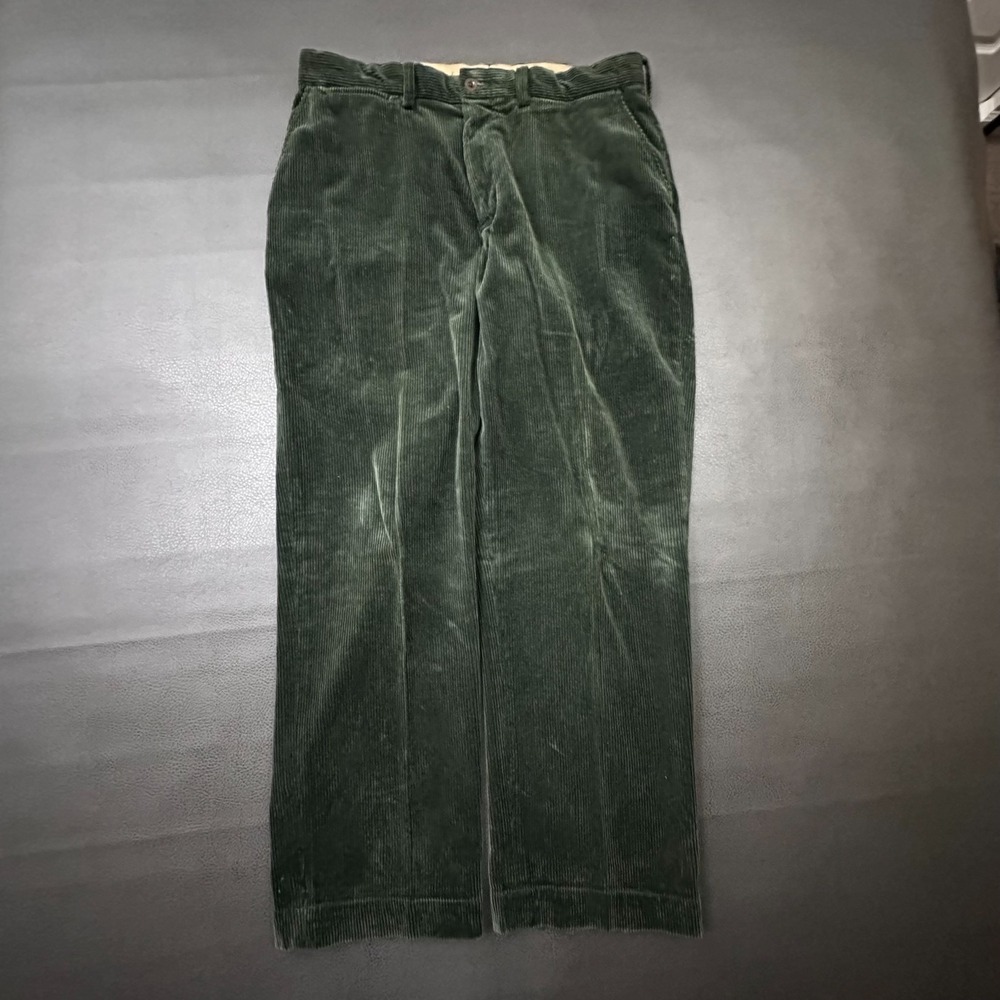 Vintage Polo Ralph Lauren Pants Mens 34x30 Green Corduroy Straight Y2k Old Money